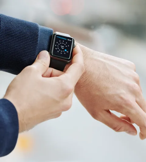 Apple watch on wrist