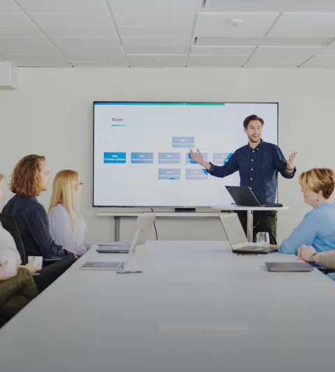 Group of people in a conference room