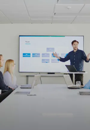 Group of people in a conference room